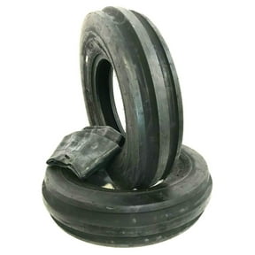 Two 400x8 4.00-8 Front 3 Rib Garden Lawn Easy Steer Tractor Tires W/tubes
