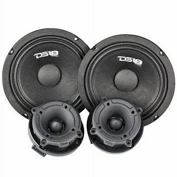 DS18 PRO-GM6.4PK (2x) 6.5" Midrange Speakers & (2x) 3.8" Bullet Tweeters Package