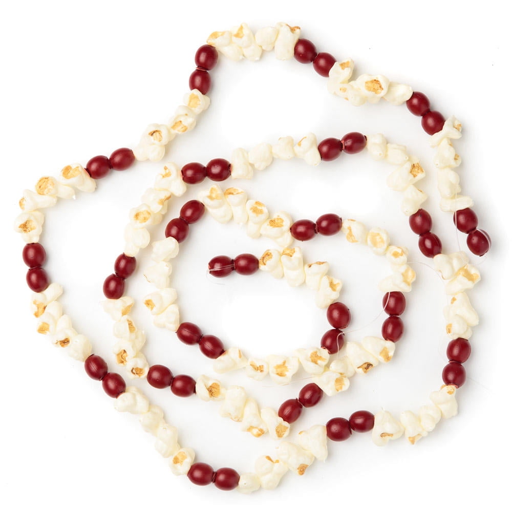 Faux Popcorn and Cranberries Garland for Christmas Tree Decoration by  Factory Direct Craft - Old Fashion Artificial String Popcorn and Cranberry  Bead