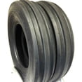 thumbnail image 1 of Two 7.50-16 Front Tractor Tires Tri Rib Heavy Duty 750-16, 1 of 1