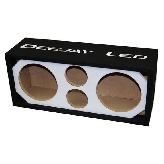 Deejay Led D8TW2BRAZIL Two 8-in Woofers Plus Two Tweeters Empty Chuchera Speaker Enclosure