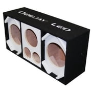 DeeJay LED Car Speaker Enclosure Two 8 Woofers w/ 2 Tweeters & 1 Horn - White
