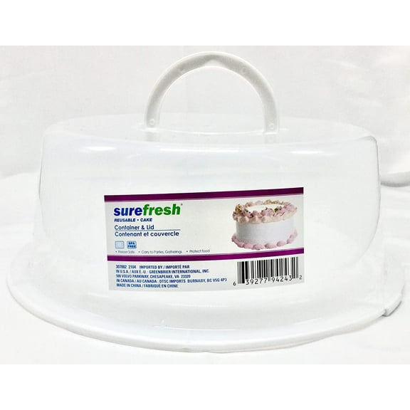 Two 9'' Reusable Clear Cake Carriers | Containers and Lids | 2 Sets | Holiday Parties Gatherings Potlucks Buffets with Family, 307882 2104