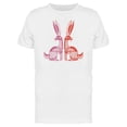 thumbnail image 1 of Two Abstract Bunnies Pink Red Tee Men's -Image by Shutterstock, 1 of 2