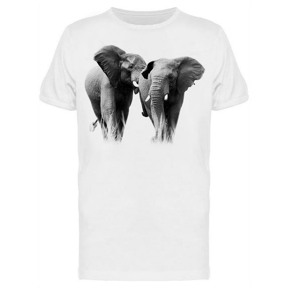 Two Adult Elephants T-Shirt Men -Image by Shutterstock, Male 3X-Large