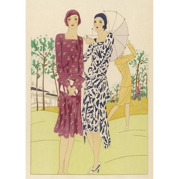 Two Afternoon Dresses By Premet And Doeuillet-Doucet Poster Print By Mary Evans Picture Library