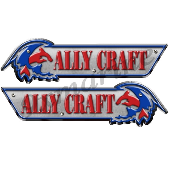 Two Ally Craft designer stickers 10"X2"
