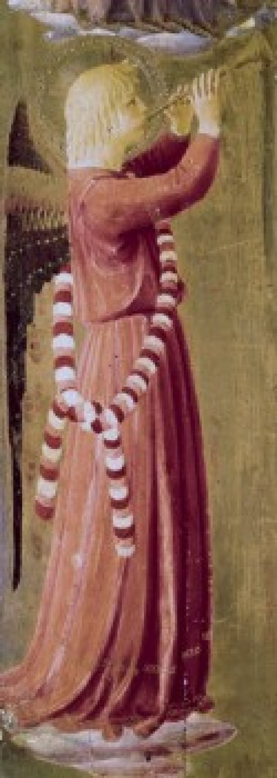 Two Angels-Detail 2 Fra Angelico (ca1395-1455 Italian) Museo Di San Marco Florence Italy Canvas Art - Fra Angelico (24 x 36)