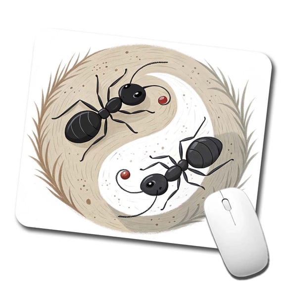 Two Ants Yin Yang Mouse Pad Low Profile Gaming Mat