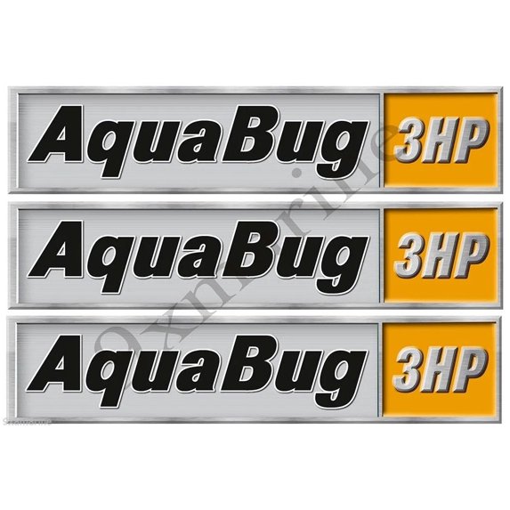 Two Aqua Bug Outboard Stickers HP number of your choice. Please Indicate