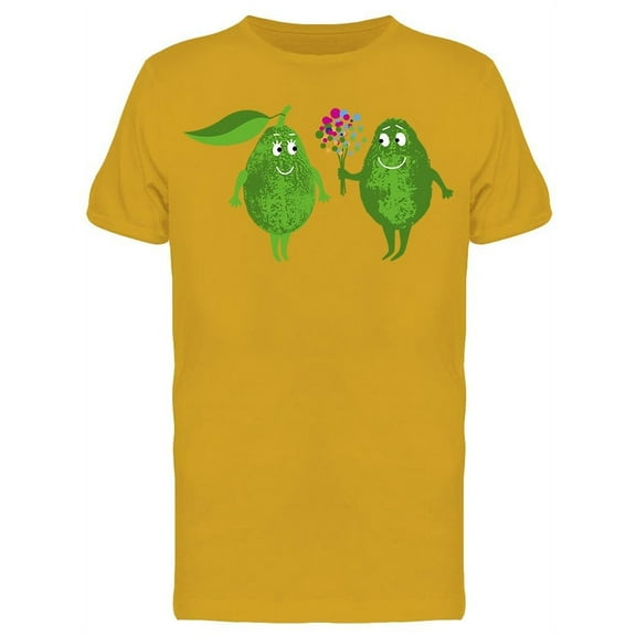 Two Avocados, Couple And Flowers Tee Men's -Image by Shutterstock