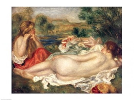 Two Bathers 1896 Canvas Art - Pierre-Auguste Renoir (36 x 24)