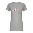 thumbnail image 1 of Two Beautiful Flamingos In Love Shaped T-Shirt Women -Image by Shutterstock, Female x-Large, 1 of 2
