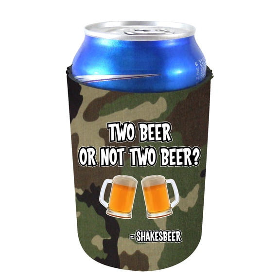 Two Beer Or not Two Beer Can Coolie (Camo)