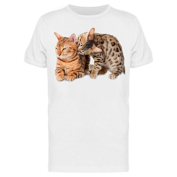 Two Bengal Cats  T-Shirt Men -Image by Shutterstock, Male x-Large