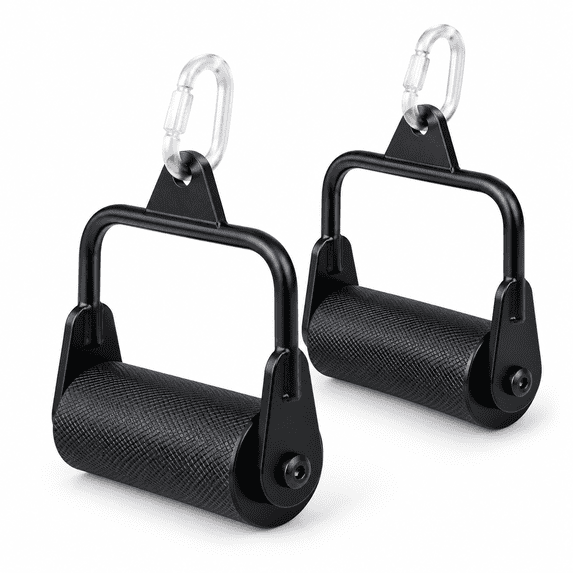 Two Big Grip Thick Steel Arm Wrestling Handles Cable Gym Attachments ...