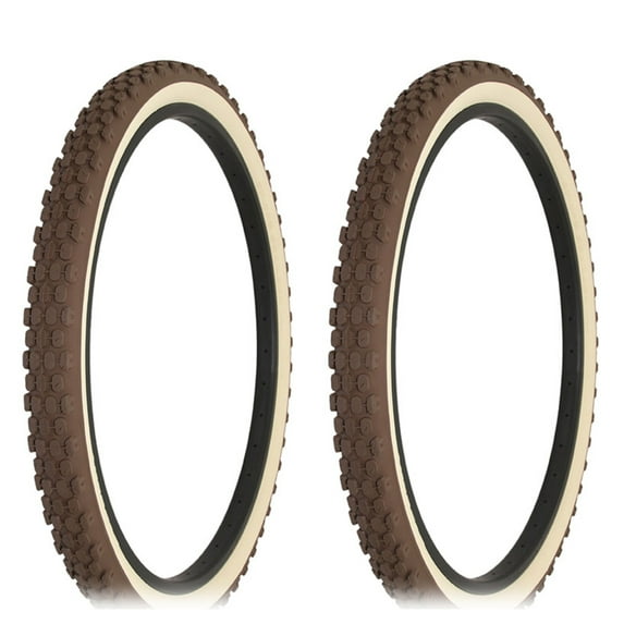 Two Bike Tire 26 x 2.125 Brown/Gream Side Wall HF-851.