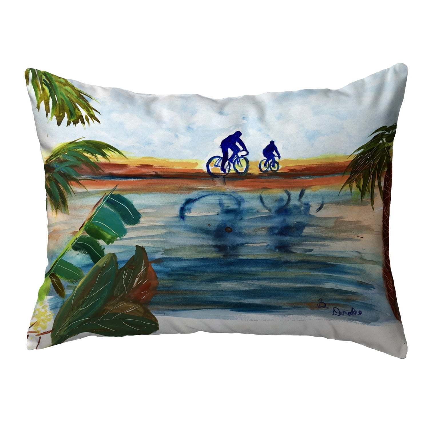 Colorful Floral Indoor/Outdoor Water-Resistant Throw Pillow 16" x 20"