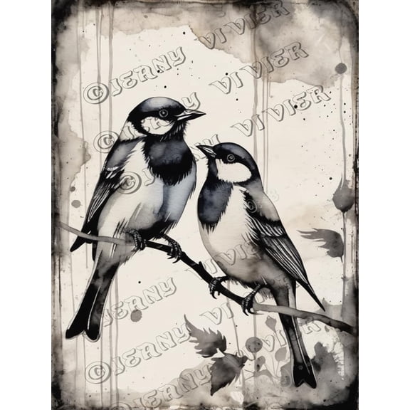 Two Birds Retro Aluminum Sign 12x16 in Metal Tin Sign Black Sparrow Decor Natural Home Decor Shabby Chic Kitchen Decor for Cafes Club Pub Man Cave Garden Garage Wall Sign Gifts