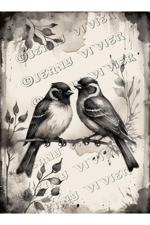Two Birds Retro Aluminum Sign 12x8 IN Metal Tin Sign Black Sparrow Decor Metal Birds Wall Art Shabby Chic Wall Decor for Home for Cafes Club Pub Man Cave Garden Garage Wall Sign Gifts