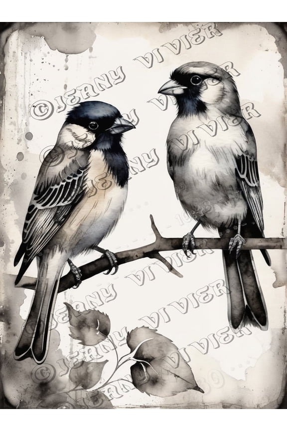 Two Birds Vintage Aluminum Sign 12x8 IN Black Sparrow Decor Abstract Bird Wall Art Shabby Chic Bedroom Decor Wall Sign Gifts