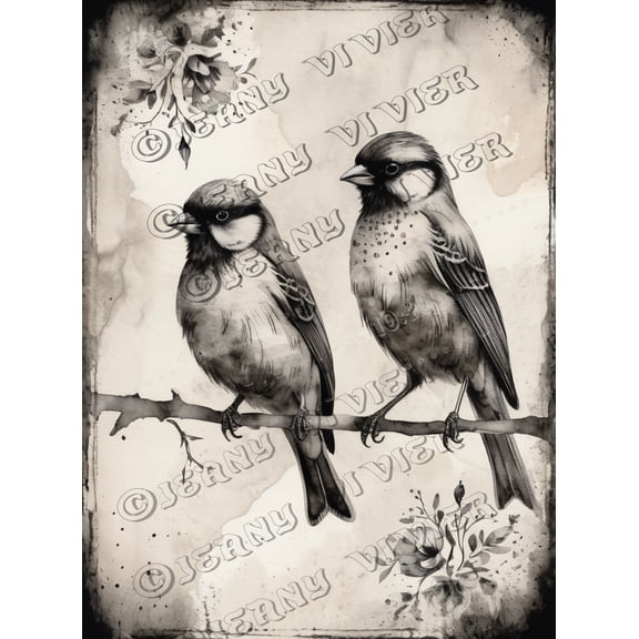 Two Birds Vintage Aluminum Sign 12x8 IN Black Sparrow Decor Two Sparrows Art Decor Shabby Chic Bathroom Decor Wall Sign Gifts
