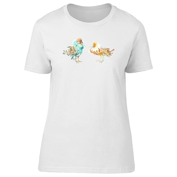 Two Birds With Elegant Feathers T-Shirt Women -Image by Shutterstock, Female Large