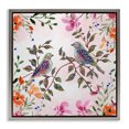 thumbnail image 1 of Stupell Industries Two Birds with Florals Gray Framed Floater Canvas Wall Art, design by Adonna Ebrahimi, 18 x 18, 1 of 9