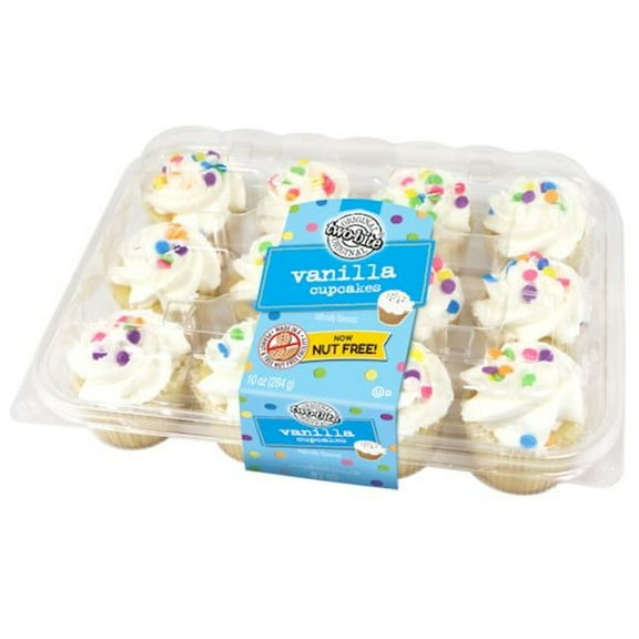 Two Bite Vanilla Cupcake, 10 Ounce -- 12 per case