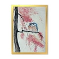 thumbnail image 1 of Two Blue Kingfisher Birds Sitting On A Flowering Branch 20 in x 20 in Framed Painting Canvas Art Print, by Designart, 1 of 4