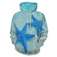 thumbnail image 1 of Two Blue Starfish in Clear Water 3D Print Hoodie Men Women Autumn Thin Pullover Sweatshirt Vintage Streetwear Tops, 1 of 6