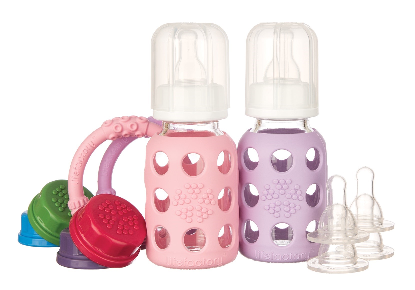 Two-Bottle Starter Set with 4-Ounce Glass Bottles, Teether Set, Nipple Set, and Flat Cap Set - image 1 of 4