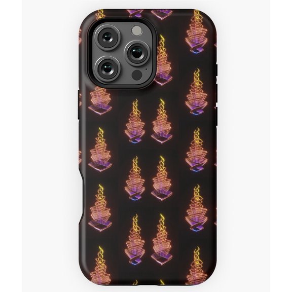Two Bright Colorful Stylized Torches Phone Case for iPhone 16 15 14 13 12 11 Pro Max