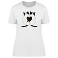 thumbnail image 1 of Two Brother Cats Heart Shape T-Shirt Women -Image by Shutterstock, Female Small, 1 of 2