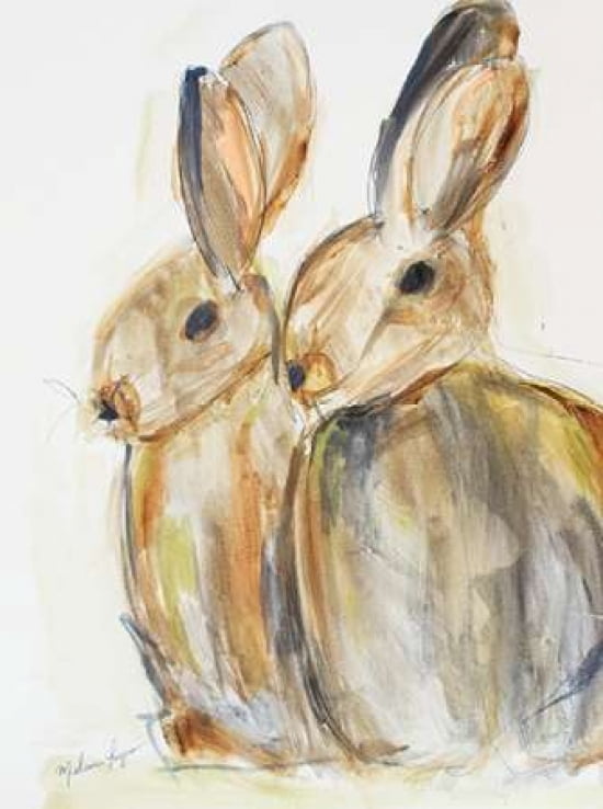 Two Bunnies Canvas Art - Melissa Lyons (18 x 24)