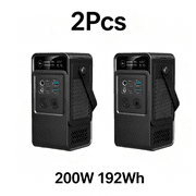 Two CTOLITY 200W continuous peak portable power stations with 192Wh lithium solar generators, providing outdoor backup power for camping trips, RV camping, home power outages, and off grid cabin livi