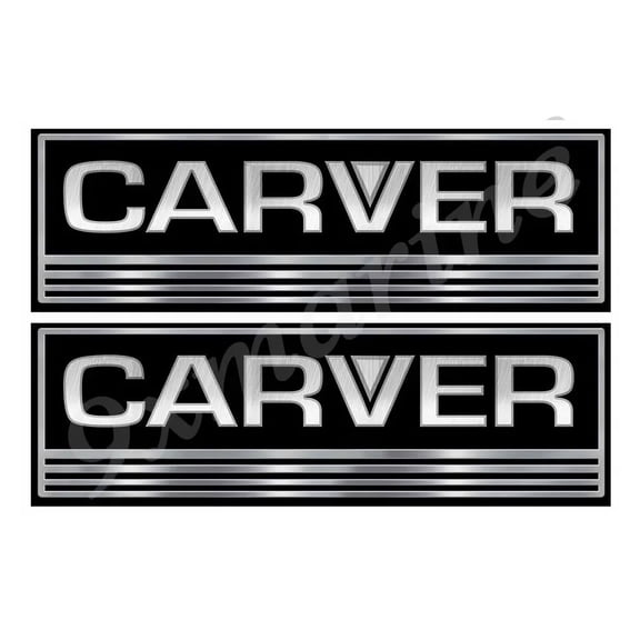 Two Carver Boat Remastered Stickers. Generic