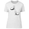 thumbnail image 1 of Two Cat Doodles Ethnic Tails T-Shirt Women -Image by Shutterstock, Female Small, 1 of 4
