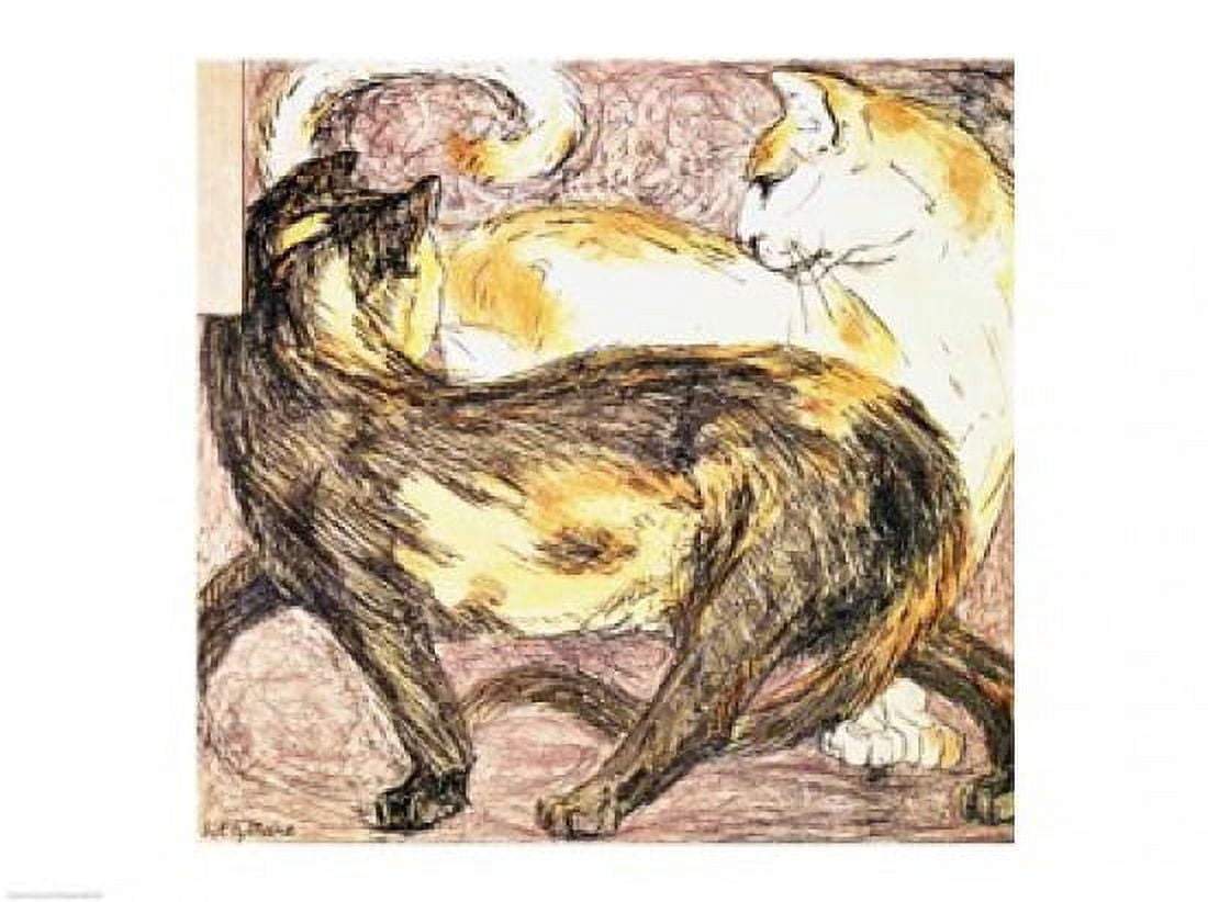 Two Cats Canvas Art - Franz Marc (24 x 18)