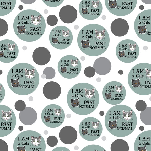 Two Cats Past Normal Premium Gift Wrap Wrapping Paper Roll