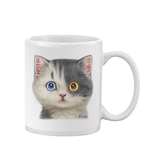 Two Cats With Two Eye Colors Mug - Kayomi Harai Designs,