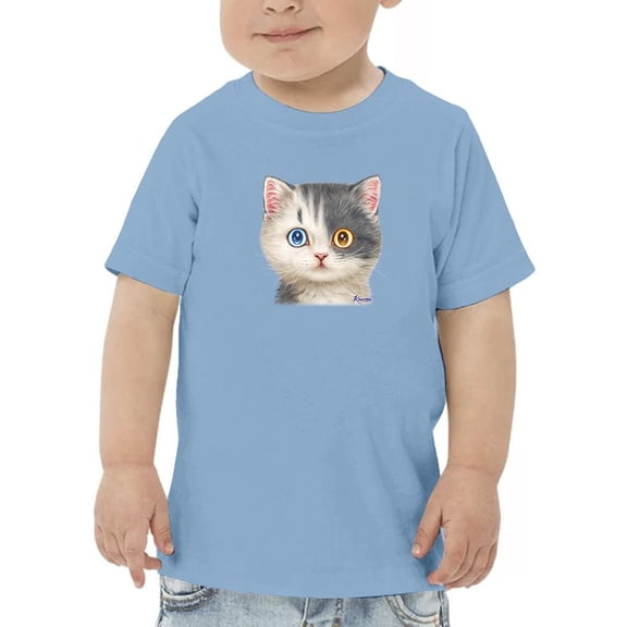 Two Cats With Two Eye Colors T-Shirt Toddler -Kayomi Harai Designs,  3 Toddler