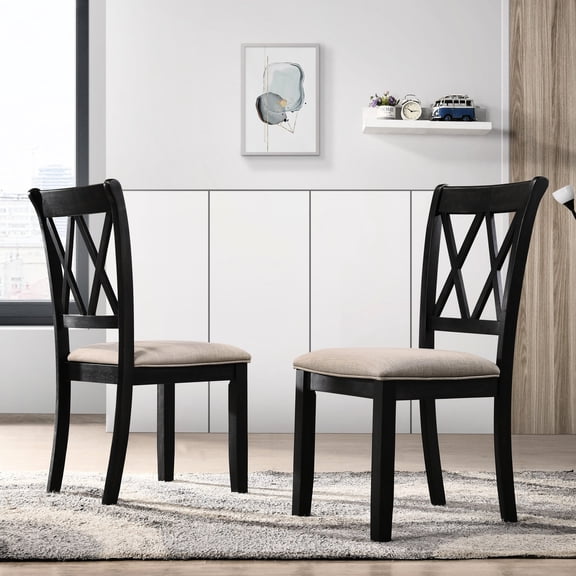 Two-Chair Dining Set, Cross-Back Style / Functional Seating for Dining Rooms