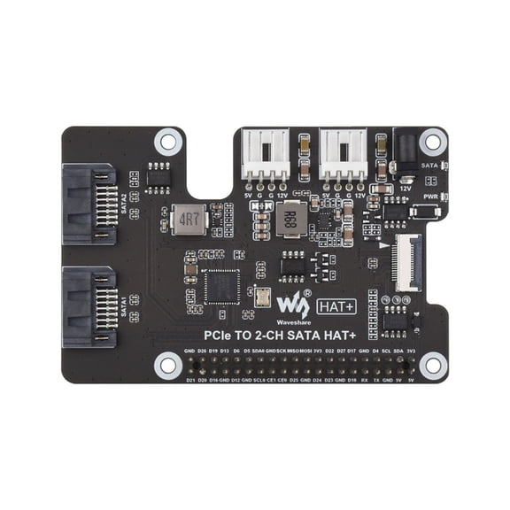 Two Channel SATAs Expansion Card PCIe Interfaces for 5 Enables 2 Storage Devices Connection
