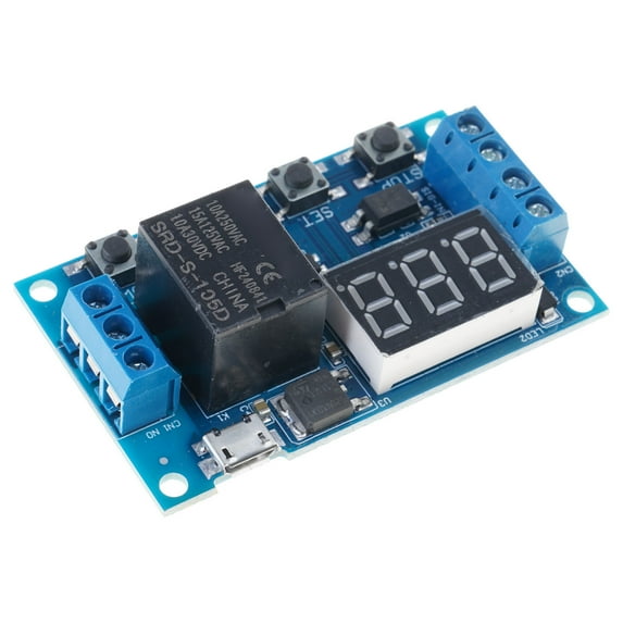 Two Channel Timers Relays Module Adjustable Timing Control Smartests Home DC6-30V