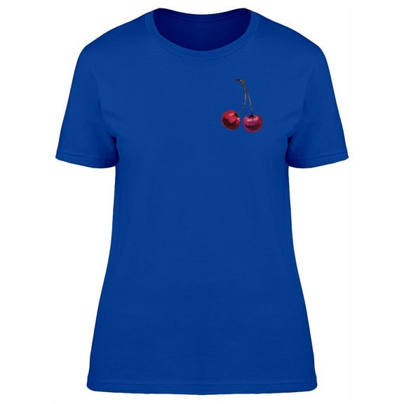 Two Cherries On The Upperside T-Shirt Women -Image by Shutterstock, Female Small