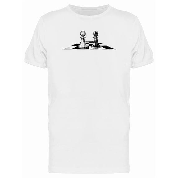 Two Chess Pawns Grunge Tee Men's -Image by Shutterstock