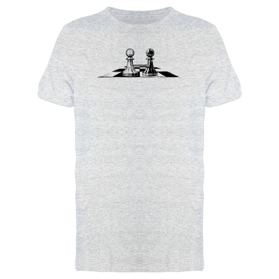 Two Chess Pawns Grunge Tee Men's -Image by Shutterstock
