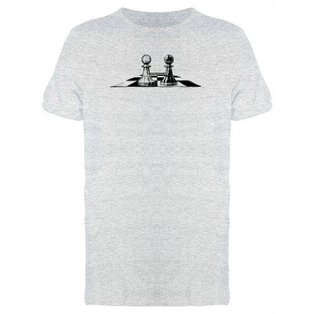 Two Chess Pawns Grunge Tee Men's -Image by Shutterstock