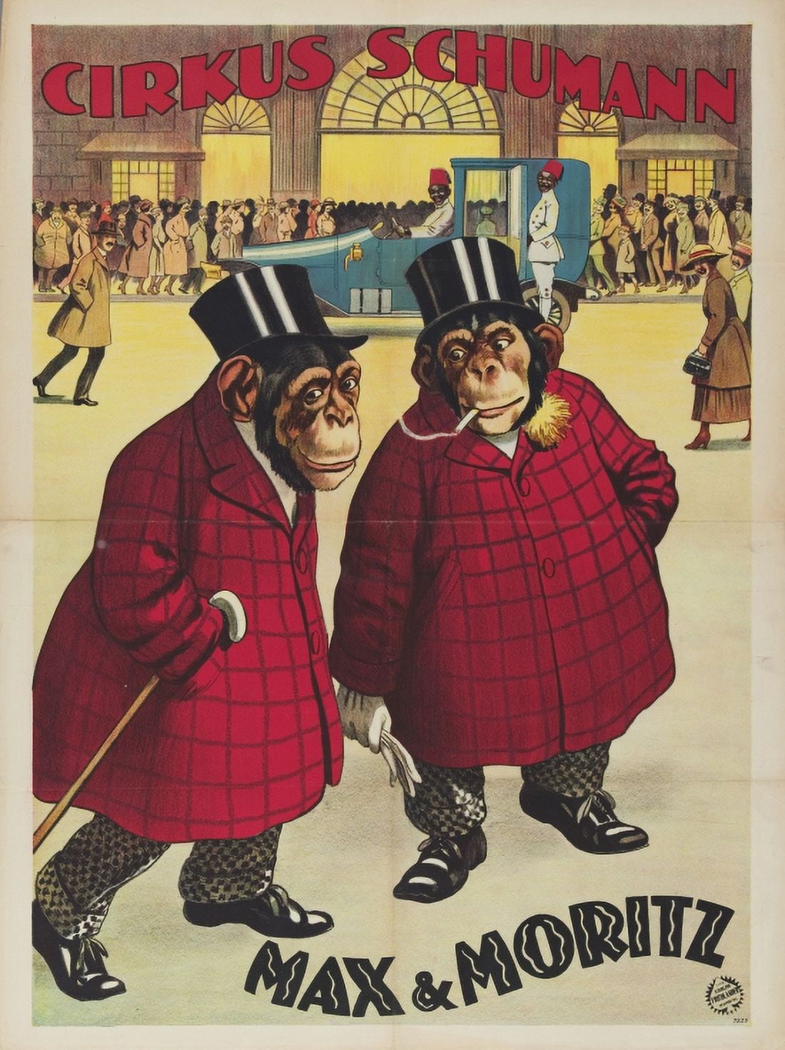 Two Chimps Max And Moritz Canvas Art - (24 x 36)
